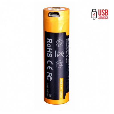 Акумулятор Fenix ARB-L14-1600U Li-Ion 1600 мА·год micro-USB з захистом Зображення