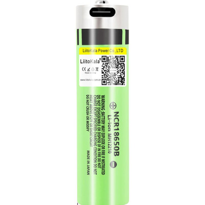 Аккумулятор LiitoKala Lii-USB-34B 18650 3400 mAh с USB-C Изображение