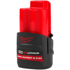 Акумулятор Milwaukee Redlithium M12 High Output 12В 2,5А·год, 0,2кг Зображення