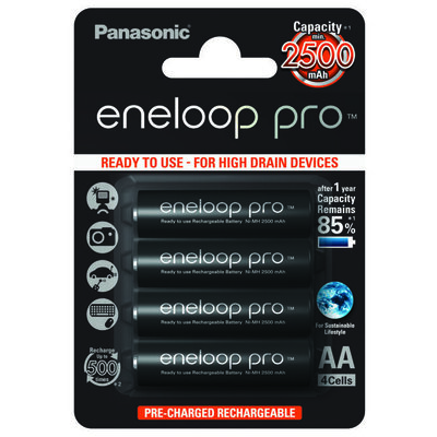 Аккумулятор Panasonic Eneloop Pro AA 2500 mAh LSD Ni-MH, блистер 4 шт Изображение