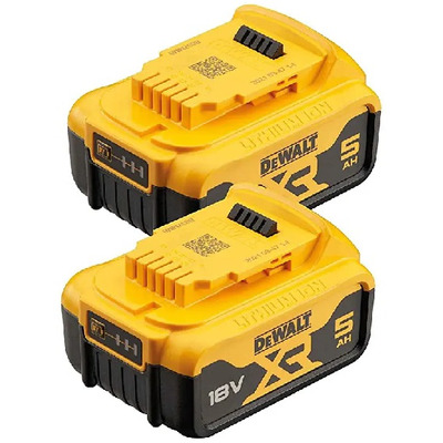 Акумулятор DeWALT DCB184P2 XR Li-Ion 18В 2x5А·год ударостійкий комплект Зображення