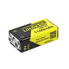 Акумулятор Li-Ion LiitoKala USB-9V 1100 мАг Type-C 6F22 з індикатором Зображення