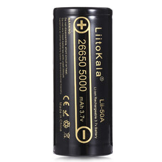 Акумулятор LiitoKala Lii-50A 26650 5000 мАг Li-Ion, 20A Зображення