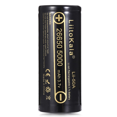 Акумулятор LiitoKala Lii-50A 26650 5000 мАг Li-Ion, 20A Зображення