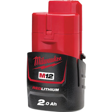 Акумулятор Milwaukee Redlithium M12 12В 2.0 Аг, індикатор заряду Зображення