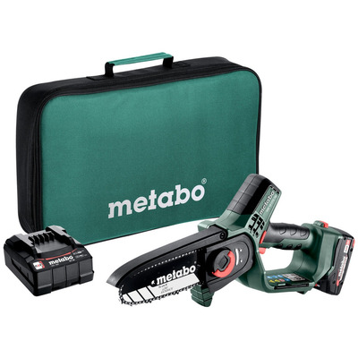 Аккумуляторная цепная пила Metabo MS 18 LTX 15, 18 В, шина 15 см, 2 кг Аккумуляторная цепная пила Metabo MS 18 LTX 15, 18 В, шина 15 см, 2 кг Изображение