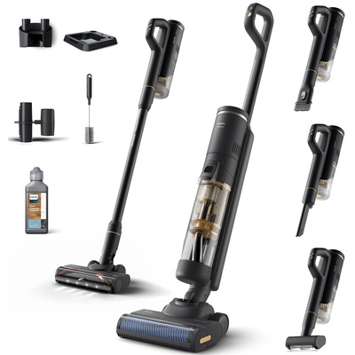 Бездротовий пилосос Philips Series 7000 AquaTrio 3-в-1, чорний, 0.42 л, до 45 хв Зображення