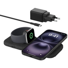 Бездротовий зарядний пристрій Belkin Travel Pad Qi2 2-в-1, 15 Вт, чорний Зображення