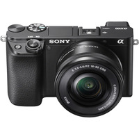 Бездзеркальна цифрова камера Sony Alpha 6100 з об'єктивом 16-50 мм, APS-C, 24.2 Мп, чорна Зображення