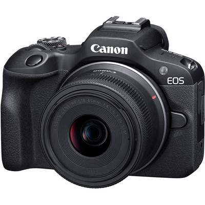Беззеркальная камера Canon EOS R100 APS-C 24.1 Мп с объективом RF-S 18-45mm IS STM, Wi-Fi, 4K, черная Изображение