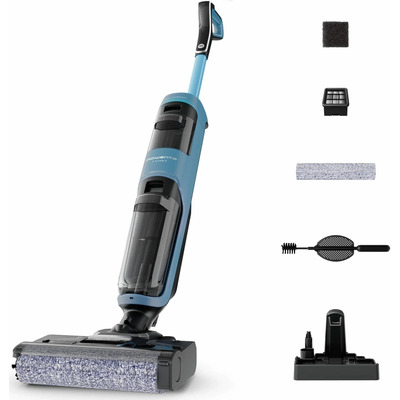 Безпровідний миючий пилосос Rowenta X-Clean 2, 120 Вт, аквафільтр, HEF, до 35 хв, блакитний Зображення