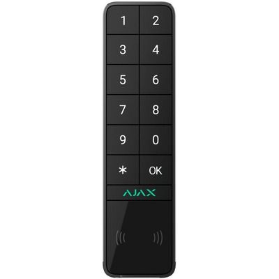 Беспроводная клавиатура Ajax KeyPad Outdoor Jeweller IP65, черная, 1700 м Изображение