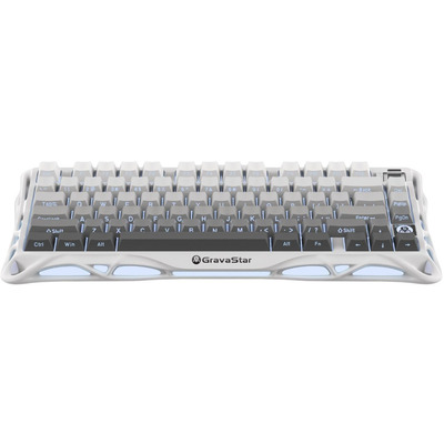 Бездротова механічна клавіатура GravaStar Mercury K1, 75%, RGB, 8000 мАг, біла Зображення