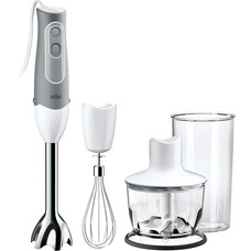 Блендер занурювальний Braun MQ535 Sauce, 600 Вт, SplashControl, EasyClick, біло-сірий Зображення