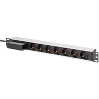 Блок розподілу живлення Digitus DN-95439 1U, 7xSchuko, 16A, алюміній Зображення