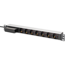 Блок розподілу живлення Digitus DN-95439 1U, 7xSchuko, 16A, алюміній Зображення