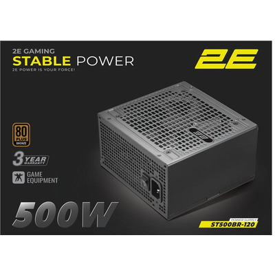 Блок живлення для ПК 2E Gaming Stable Power ATX3.1 500W 80+ Bronze, 120мм вентилятор, чорний Зображення