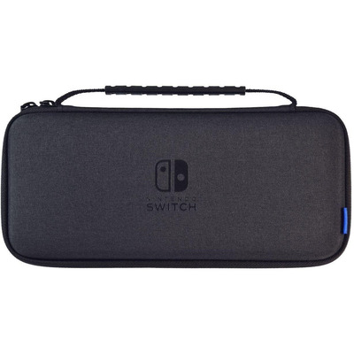 Защитный чехол Hori Slim Tough Pouch Black для Nintendo Switch, черный, официальная лицензия Nintendo, 10 слотов для игр Изображение