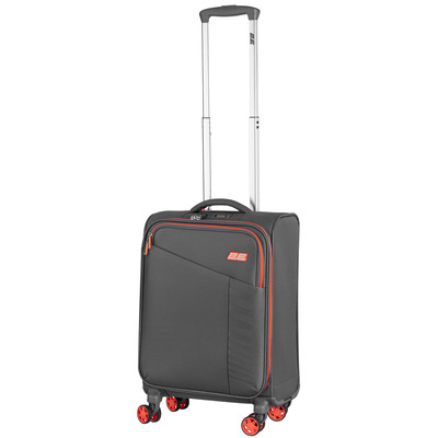Дорожня валіза 2E Trek, мала, поліестер, 35л, 4 колеса, TSA, сірий Зображення