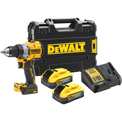 Дрель-шуруповерт аккумуляторная DeWALT DCD800H2T XR Li-Ion PowerStack 18В, 2×5.0 А·ч, 90 Нм, 2 скорости Изображение