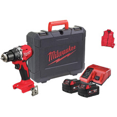 Дриль-шурупокрут акумуляторний Milwaukee BLPDRC-402C 18В 60Нм 2x4А·год кейс Зображення