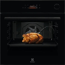 Электрический духовой шкаф Electrolux 72л, SteamCrisp, сенсорный дисплей, черный Изображение