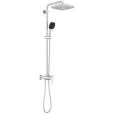 Душова система Grohe QuickFix Vitalio Comfort 250, верхній душ 250 мм, змішувач, чорний/хром Зображення