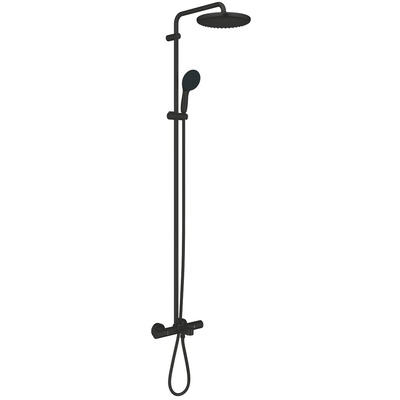 Душова система Grohe QuickFix Vitalio Start System 250, чорний, термостат, 250 мм Зображення