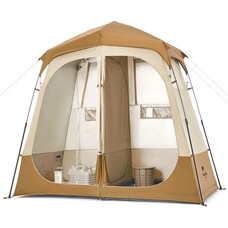 Душовий намет зонований Naturehike NH22ZP006 коричневий Зображення