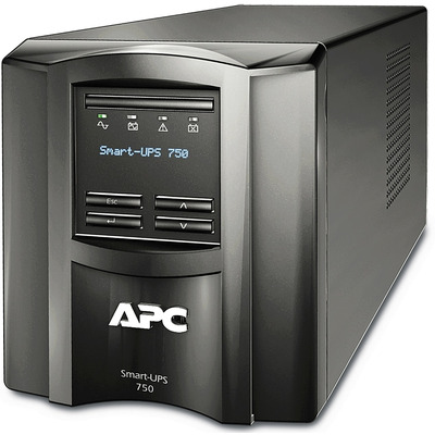 Джерело безперебійного живлення APC Smart-UPS 750VA/500W, LCD, USB, SmartConnect, чорний Зображення
