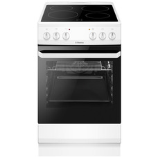 Электрическая плита Hansa FCCW56069 50х60 см с духовкой, белая, стеклокерамическая поверхность, 4 конфорки, объем 62 л Изображение