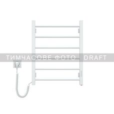 Электрический полотенцесушитель Ardesto EKO 480x600 мм, белый, сталь, кнопка, левое подключение Изображение