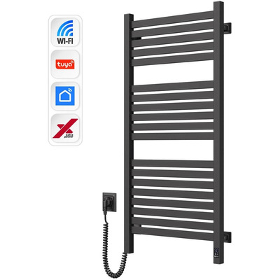 Електрична рушникосушка Navin Авангард X 1000x480 мм, Wi-Fi, чорний муар Зображення