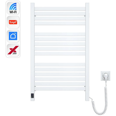 Електрична рушникосушка Navin Авангард X 800х480 мм біла Wi-Fi 15 секцій Зображення