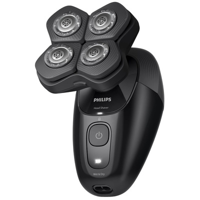 Електробритва для голови Philips Pro Series 5000, роторна, 4 головки, чорна Зображення