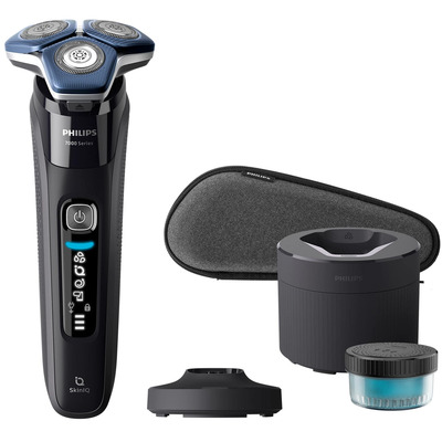 Електробритва Philips Series 7000, роторна, леза SteelPrecision, 3 головки, чорна Зображення