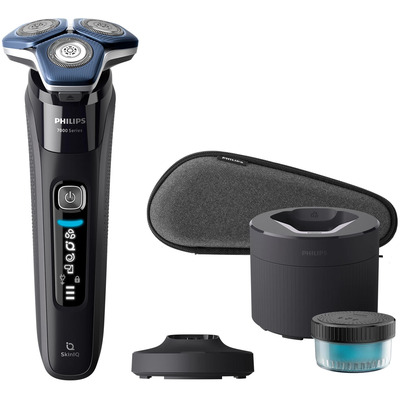 Электробритва Philips Series 7000 SkinIQ мужская, роторная, триммер, черная Изображение