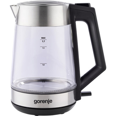 Електрочайник Gorenje K17OGS скло, нержавіюча сталь, 1.7 л, 2200 Вт Зображення