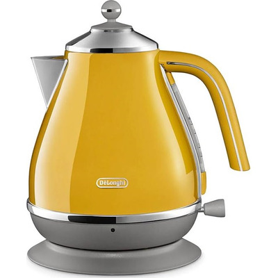 Електрочайник Delonghi Icona Capitals KBOC2001Y 1.7л жовтий, нержавіюча сталь Зображення