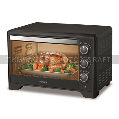 Электрическая печь ARDESTO MO-T33B 33 л, 1615 Вт, черная, механическое управление Изображение