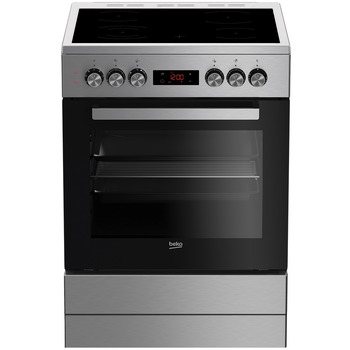 Електрична плита Beko FSE67310GX склокерамічна 66 л 4 зони Зображення