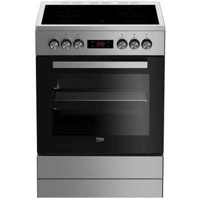 Електрична плита Beko FSE67310GX склокерамічна 66 л 4 зони Зображення