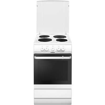 Электрическая плита Hansa FCEW53000, духовой шкаф 69 л, белая, 4 конфорки Изображение
