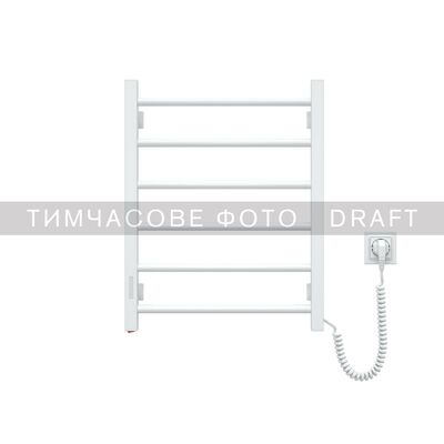 Электрический полотенцесушитель Ardesto EKO 480x600 мм, белый, кнопка, сталь Изображение