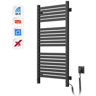 Електрична рушникосушка Navin Авангард X Wi-Fi сенсор, 19 секцій, чорний муар Зображення