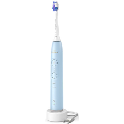 Електрична зубна щітка Philips Sonicare 6100 Series, звукова, 62 000 рухів/хв, блакитна Зображення