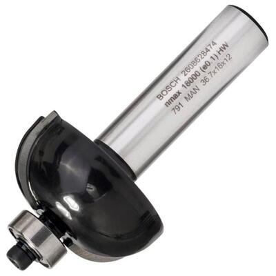 Галтельная фреза Bosch Std S12 R12 D36.7 L16 по дереву, 12 мм Изображение