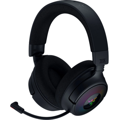 Гарнітура ігрова Razer Kraken V4 RZ04-05170100-R3M1, RGB, бездротова та Bluetooth, чорна Зображення
