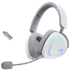 Игровая гарнитура ASUS ROG Delta II белая, 50 мм, Bluetooth, RGB Изображение