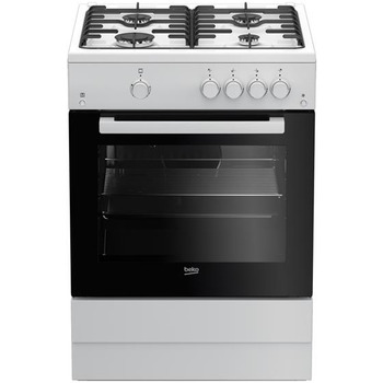 Газовая плита Beko FSG62010FW с духовкой 60 л и 4 конфорками Изображение